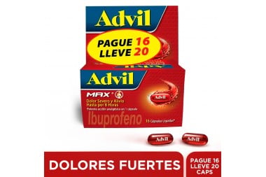 Advil Max Pague 16 Lleve 20 Cápsulas