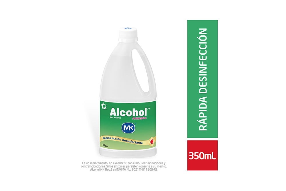 Alcohol Antiséptico Mk Frasco Con 350 Ml