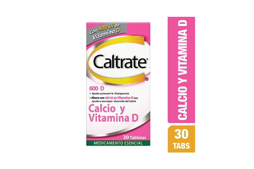 Caltrate 600 D Caja Con Frasco Con 30 Tabletas Caltrate 600 D Caja Con Frasco Con 30 Tabletas