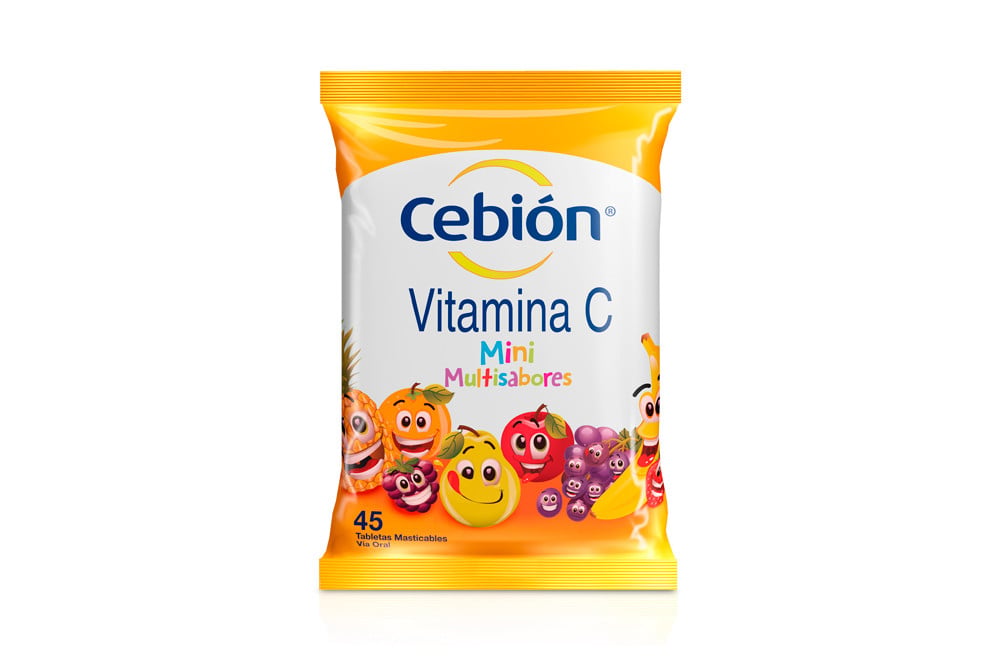 Cebión Mini Multisabores Empaque Con 45 Tabletas Masticables