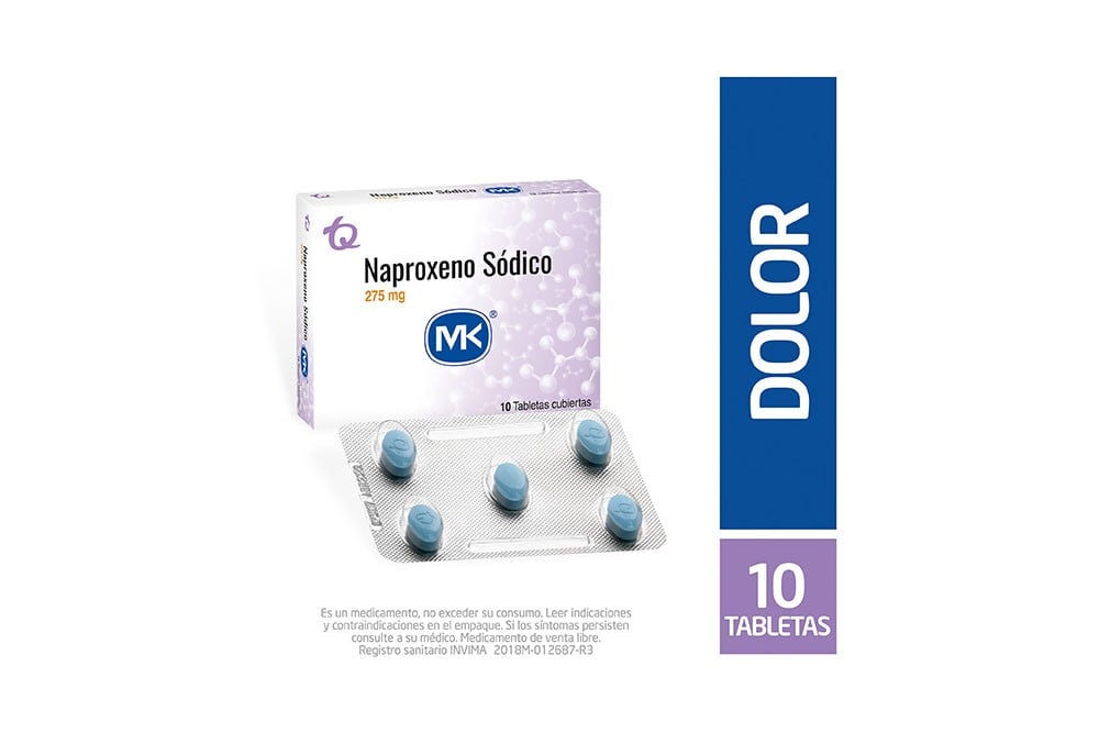 Naproxeno Sódico 275 Mg Caja Con 10 Tabletas Cubiertas Naproxeno Sódico 275 Mg Caja Con 10 Tabletas Cubiertas