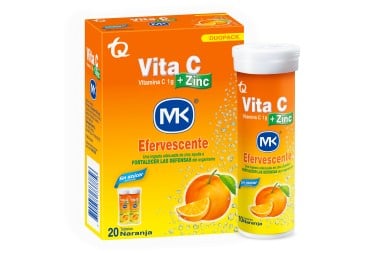 Oferta Vitamina C + Zinc Efervescente Sabor Naranja 20 Tabletas