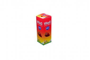 Vita C 100 Mg Caja Con Frasco X 30 Ml Sabor A Fresa