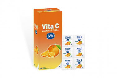 Vita C Sabor A Naranja 500 G Caja Con 100 Tabletas Masticables