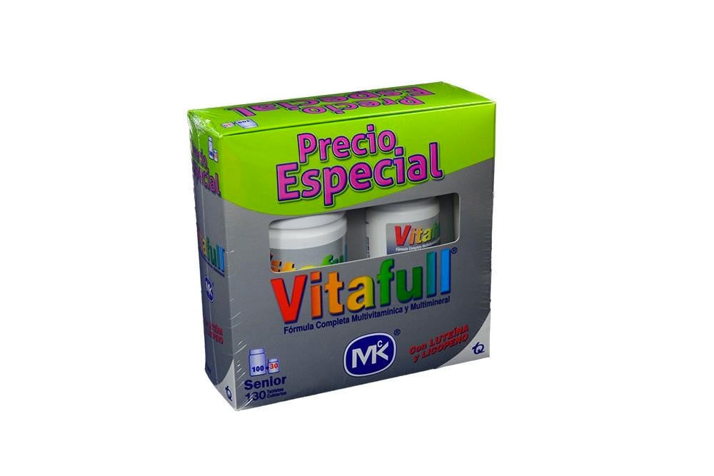 Vitafull Mk Caja Con Dos Frascos Con 100 + 30 Tabletas Vitafull Mk Caja Con Dos Frascos Con 100 + 30 Tabletas