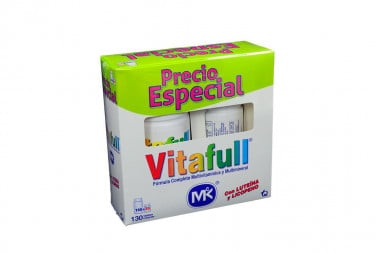 Vitafull Mk Caja Con Frasco Con 100 Tabletas + Frasco Con 30 Tabletas Cubiertas – Precio Especial