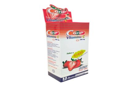 Vitamina C-Grip Sabor Fresa 500 Mg 100 Tabletas Masticables